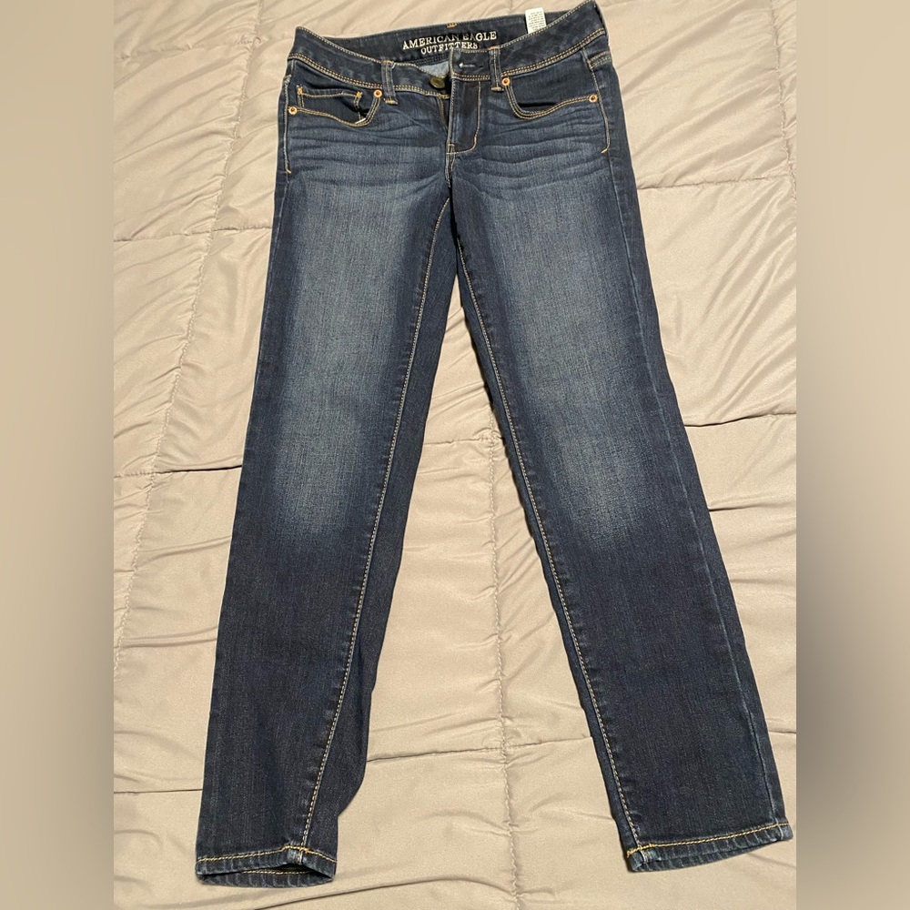 AE low rise super skinny jeans